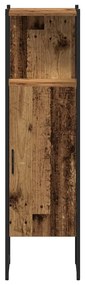 vidaXL Σετ Επίπλων Μπάνιου με πόρτα 3 pcs Καφέ 33 x 33 x 120.5 εκ.