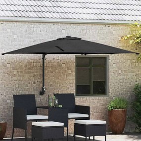 vidaXL Ομπρέλα Κήπου Μαύρο 248.5 x 247.5 x 160 εκ. ύφασμα