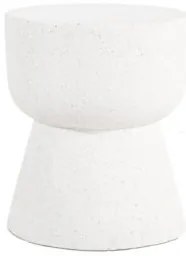 Σκαμπό Rieti Terazzo White Round (37x37x48) Soulworks 0800045
