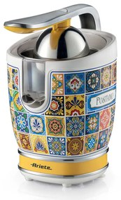 Πρέσα εσπεριδοειδών Ariete Positano JUICER 0413/0P, 85W, Μεταλλικό σώμα, Αθόρυβη λειτουργία, 2 εξαρτήματα, Λευκό/Κίτρινο
