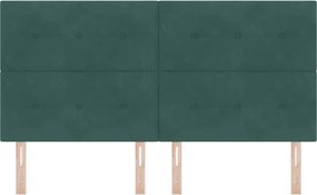 vidaXL Κεφαλάρι Σκούρο Πράσινο 180 cm Βελούδο