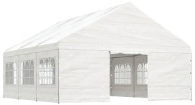 vidaXL Κιόσκι με Τέντα Λευκό 6,69 x 5,88 x 3,75 μ. από Πολυαιθυλένιο