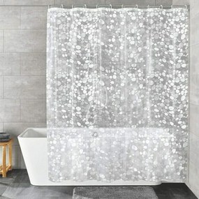 Κουρτίνα Μπάνιου Cristallo 7800 180x200cm Clear-White Kleine Wolke 180Πx200Υ Vinyl