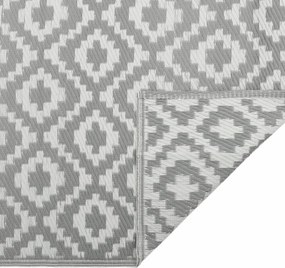 vidaXL Χαλί εξωτερικού χώρου ARAKIL γκρι 120x180 cm PP