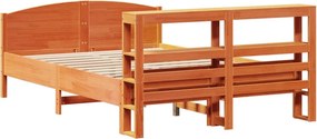 vidaXL Σκελετός Κρεβ. Χωρίς Στρώμα Καφέ Κεριού 120x200 εκ Μασίφ Πεύκο