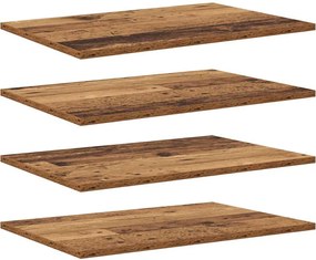vidaXL Ράφι Βιβλίων 4 pcs Καφέ 60 x 40 x 1,5 cm Επεξεργασμένο ξύλο