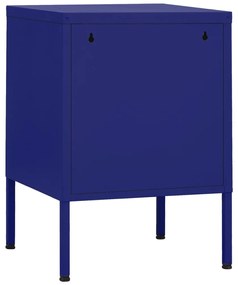 vidaXL Κομοδίνα 2 τεμ. Ναυτικό Μπλε 35 x 35 x 51 εκ. Ατσάλινα