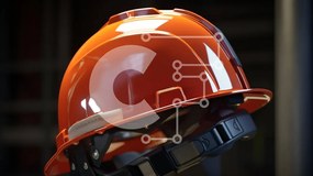 Intra Συλλεκτικό Ξύλινο Παζλ Plywood 4mm - Πορτοκαλί σκληρό καπέλο σε μεταλλική βάση Σε Ξύλινο Κουτί - Διαστάσεις: 10x10 cm – 25 κομμάτια