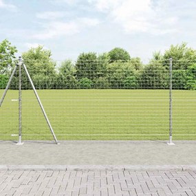 vidaXL Στηλοί Φράχτη με Βάσεις 26 τεμ Ø32mm 68,5cm γαλβανισμένος χάλυβας