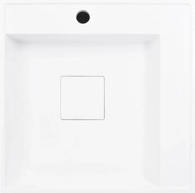 vidaXL Νιπτήρας Λευκός 50x50x12,3 εκ. Συνθετικός από Τεχνητό Μάρμαρο