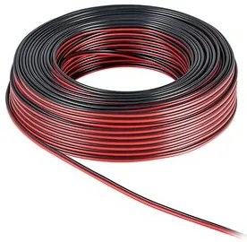 POWERTECH καλώδιο ήχου 2x 0.50mm² , CCA, 10m, μαύρο &amp; κόκκινο (CAB-SP003)