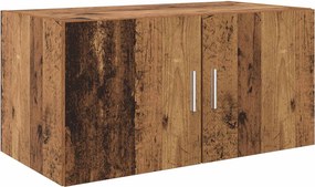 vidaXL Ντουλάπι αποθήκευσης 2 pcs Παλιό ξύλο 80 x 42,5 x 225 εκ