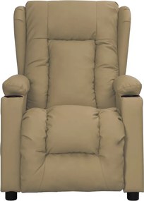 vidaXL Πολυθρόνα Ανακλινόμενη Καπουτσίνο από Συνθετικό Δέρμα