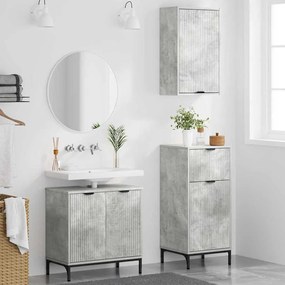 vidaXL Σετ Επίπλων Μπάνιου 3 pcs Γκρι σκυροδέματος 39.5 x 36 x 88 εκ