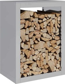 vidaXL Ράφι Καυσόξυλων 60x40x80 εκ. Γαλβανιζέ Ατσάλι