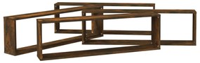vidaXL Ραφιέρες Τοίχου Κύβοι 4 τεμ. Καπν. Δρυς 100x15x30εκ. Επεξ. Ξύλο