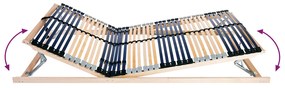 vidaXL Βάση κρεβατιού με λάμες Καφέ 120 x 190 cm Στερεό Ξύλο Μηλιάς