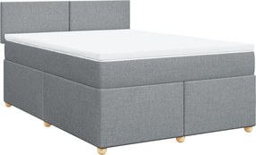 vidaXL Κρεβάτι Boxspring με Στρώμα Αν. Πράσινο 160x200εκ Υφασμάτινο