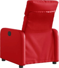 vidaXL Πολυθρόνα Ανακλινόμενη Ηλεκτρική Κόκκινη από Συνθετικό Δέρμα
