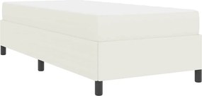 vidaXL Σκελετός Κρεβατιού με στρώμα Κρεμ 90 x 190 cm ύφασμα