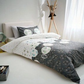 Σεντόνια Παιδικά PAOK (Σετ 3τμχ) White-Black Vesta Home Μονό 170x260cm 100% Βαμβάκι