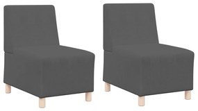 vidaXL Καθίσμα Σαλονιού 2 pcs Σκούρο γκρι 55 x 74 x 82 εκ. Βελούδο