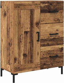 vidaXL Highboard με συρτάρι 2 pcs Παλιό Ξύλο Επεξεργασμένο ξύλο