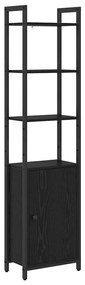 vidaXL Βιβλιοθήκη Μαύρη Οξυά 40 x 24 x 161 εκ Επεξεργασμένο ξύλο