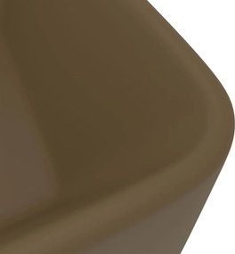vidaXL Νιπτήρας Πολυτελής Κρεμ Ματ 41 x 30 x 12 εκ. Κεραμικός