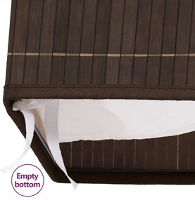vidaXL Καλάθι Απλύτων Ορθογώνιο Σκούρο Καφέ από Μπαμπού