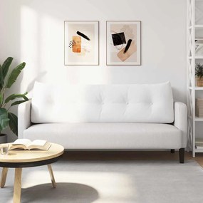 vidaXL Μαξιλάρι Πλάτης Λευκό 160 x 24 x 50 εκ ύφασμα