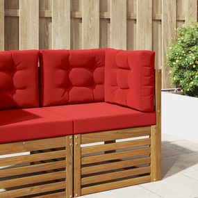 vidaXL Μαξιλάρι Καναπέ Εξωτερικού Χώρου 3 pcs Κόκκινο Πολυεστέρας