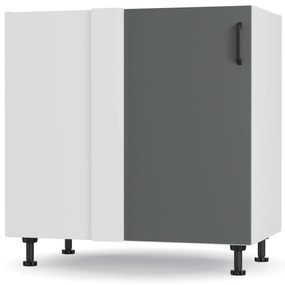 Modest Κάτω Γωνιακό Ντουλάπι Ανθρακί 100x48x82εκ