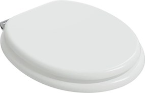 vidaXL Μαλακή κλειστή λεκάνη 2 pcs Λευκός 44 x 38 εκ. Πίνακας MDF