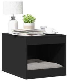 Τουαλέτα Γάτας Περίφραξη Μαύρο 47x59x42 εκ. Επεξεργασμ. Ξύλο