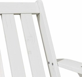 vidaXL Καρέκλα κήπου Adirondack Λευκό 75x77x77 cm Στερεό ξύλο πεύκο