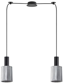 Φωτιστικό Οροφής Δίφωτο Homelighting 77-8486 Black/Smoked