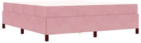 vidaXL Σκελετός Κρεβατιού Άλλο Ρόζ και Λευκό 180 x 200 cm Βελούδο