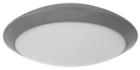 Adeleq Πλαφονιέρα PC Στρογγυλή 'Ufo' Φ300mm 2 Ντουί Ε27 Ιp65 Γκρι 21-8006