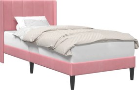 vidaXL Σκελετός Κρεβατιού Ροζ 80 x 200 cm Βελούδο