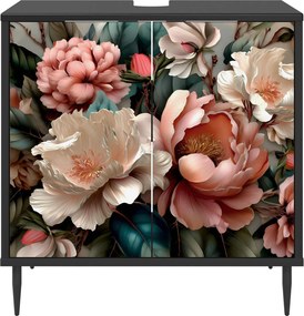 vidaXL Ντουλάπι Μπάνιου BORNE Μαύρη Δρυς 60 x 40 x 61 εκ