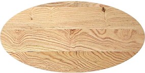 vidaXL Επιτραπέζια επιφάνεια 100x50x4 εκ. από Μασίφ Ξύλο Δρυός Οβάλ