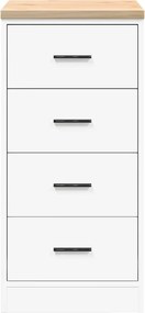 vidaXL ντουλάπι αποθήκευσης γκαράζ Λευκό 40x51x85 εκ μασίφ ξύλο πεύκο