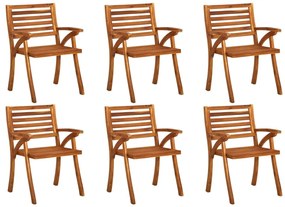 vidaXL Καρέκλες Κήπου 6 τεμ. από Μασίφ Ξύλο Ακακίας