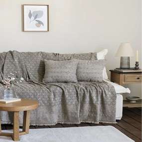 Ριχτάρι Mansi Taupe Nima Three-Seater 180x300cm Chenille