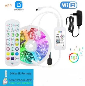 LED ταινία WIFI RBG 5 μέτρων με 6 χρώματα και τηλεχειριστήριο