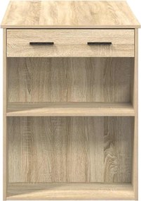 vidaXL Γραφείο με συρτάρι και ράφι Δρυς sonoma 102x62x77,5 cm