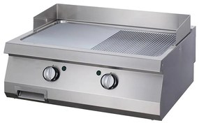 Heavy Duty Griddle - Half Grooved - Double Unit - 70cm Deep - Electric