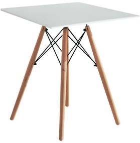 Τραπέζι Randy Off White 70X70Εκ. Ξyλo/Mdf 70Χ70εκ.