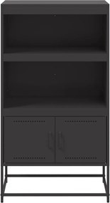 vidaXL Ραφιέρα Μαύρη 68,5x38,5x123,5 εκ. από Ατσάλι